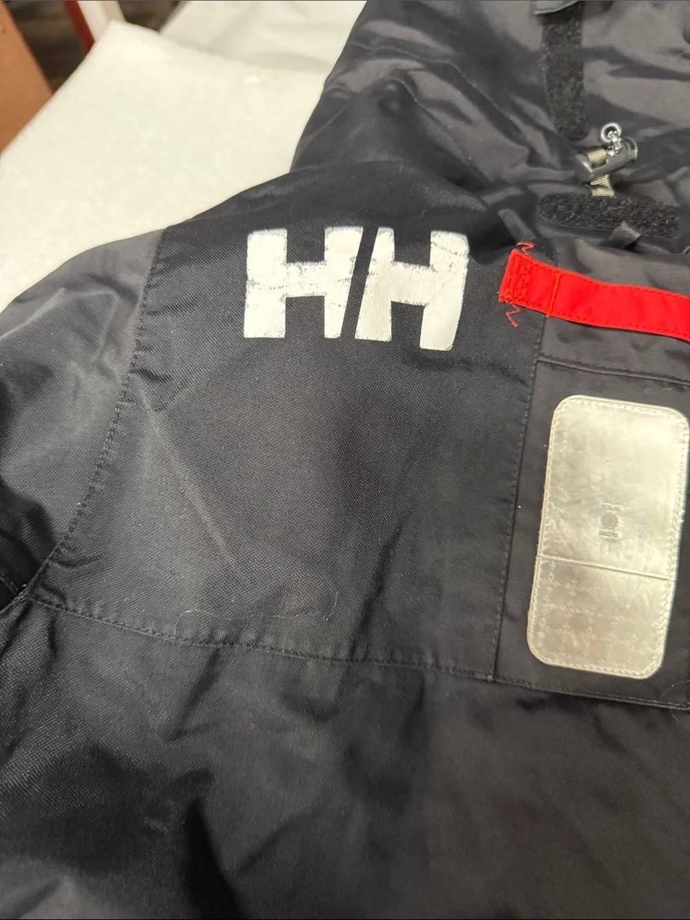 Helly Hansen Black Ski Jacket with Pink and White Accents